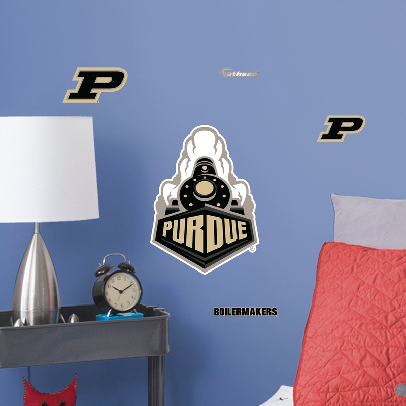 Purdue Boilermakers Train POD Teammate Logo – RealBig Collection – Official NCAA – Purdue Boilermakers – Reusable Vinyl Wall Decals