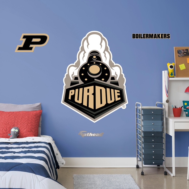 Purdue Boilermakers Train – RealBig Logo Collection – Official NCAA – Purdue Boilermakers – Reusable Vinyl Wall Decals