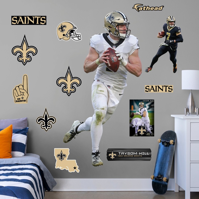 Taysom Hill – RealBig Collection – Official NFL – New Orleans Saints – Reusable Vinyl Wall Decals