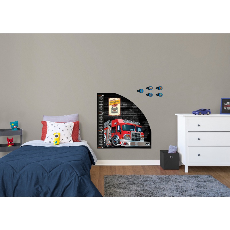 Automobile Growth Charts Fire Truck 02 Car – Removable Wall Decal