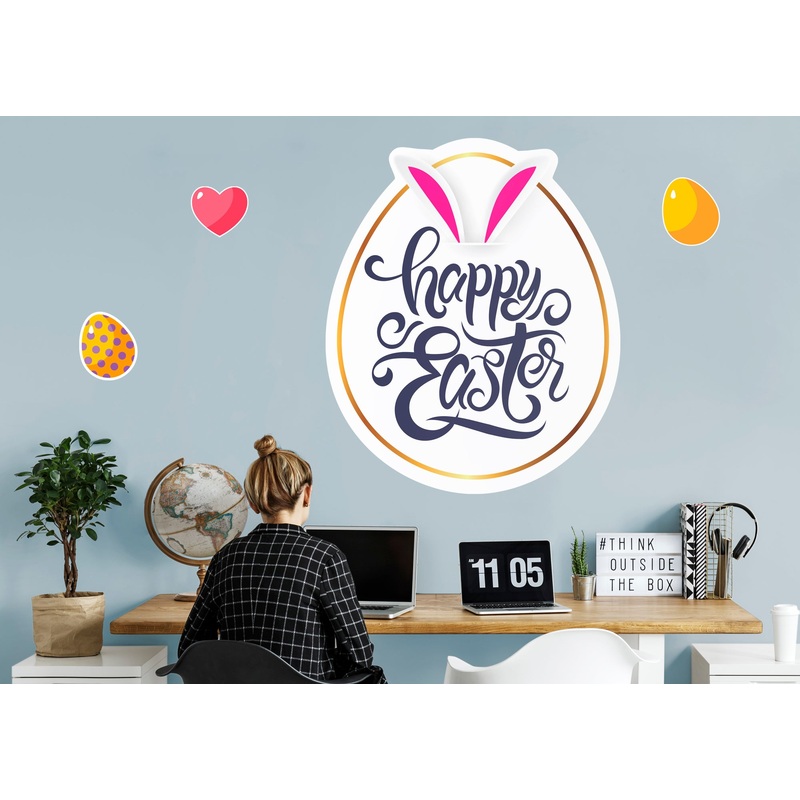 Easter Happy Easter  –  Removable Wall Decal