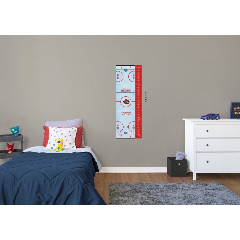 Ottawa Senators Rink – Growth Chart – Official NHL – Ottawa Senators – Reusable Vinyl Wall Decal