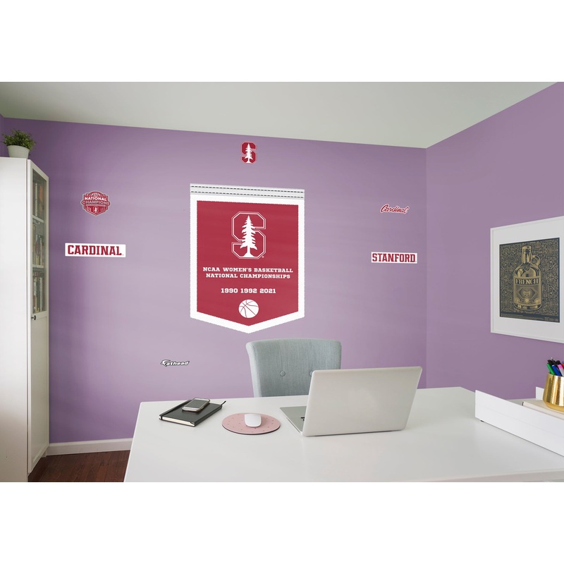 Stanford Cardinal – RealBig 2021 Women’s Basketball Championship Banner Collection – Official NCAA – Stanford Cardinal – Reusable Vinyl Wall Decals