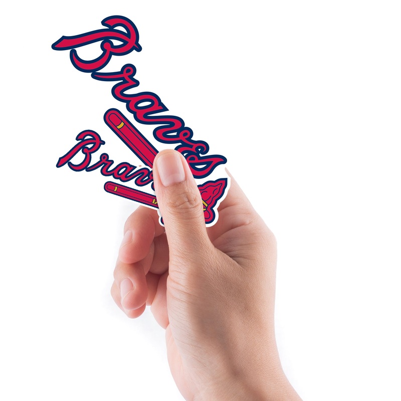 Atlanta Braves – 5 Logo Minis (Mixed Sizes) – Official MLB – Reusable Vinyl Decals