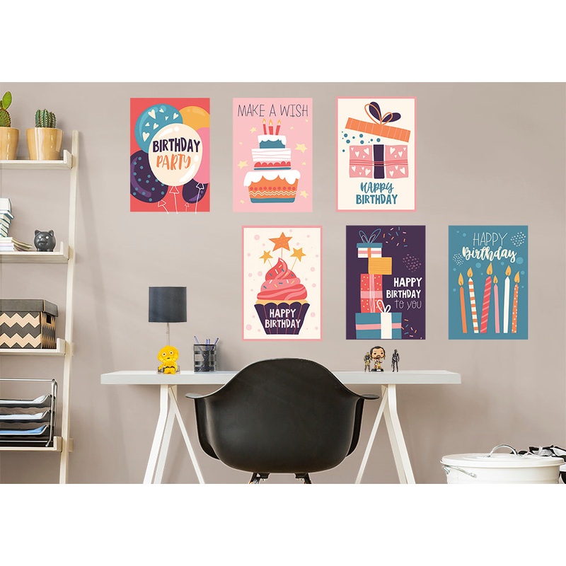 Birthday  Party Collection            Removable Wall   Adhesive Decal
