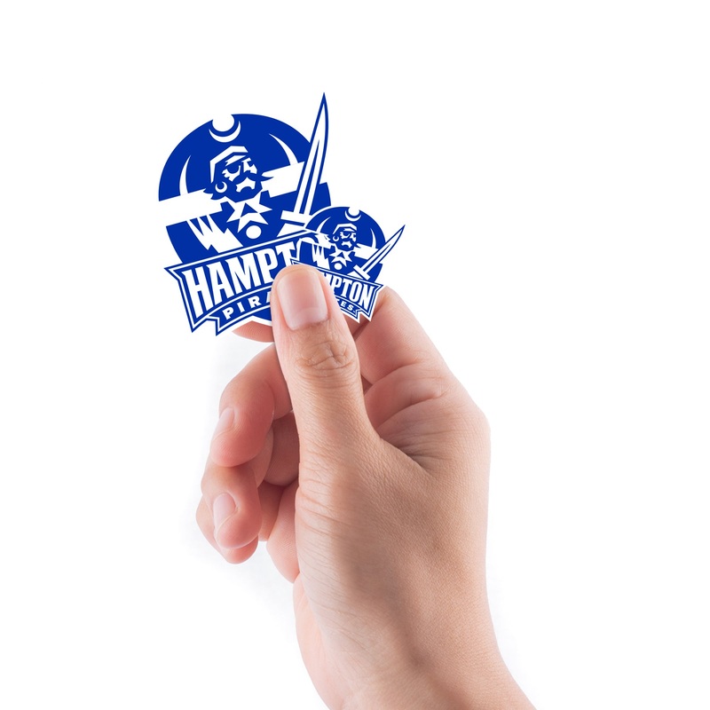 Hampton Pirates – 5 Logo Minis (Mixed Sizes) – Official NCAA – Reusable Vinyl Decals
