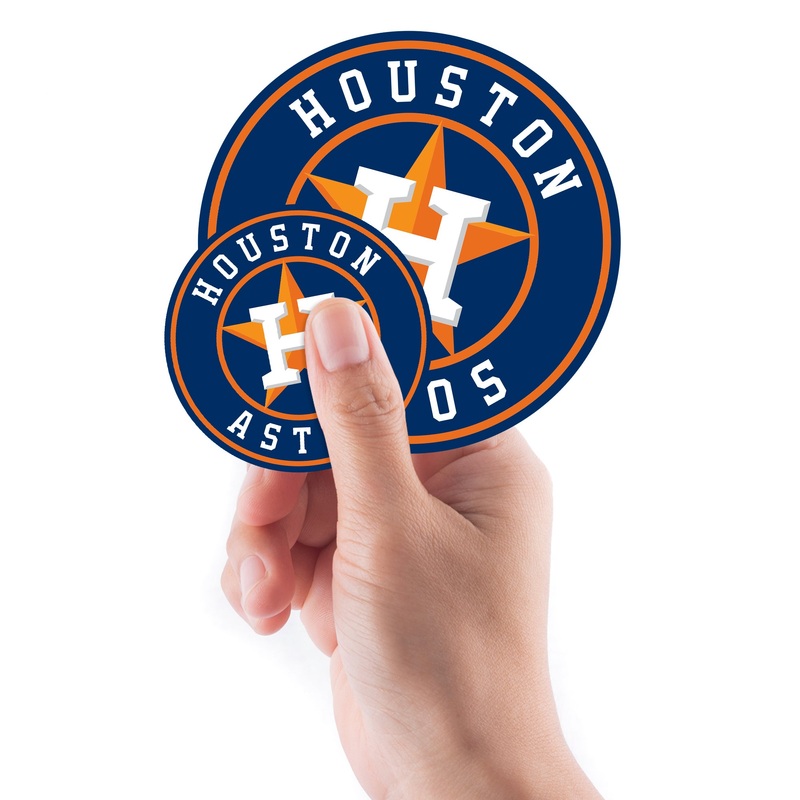 Houston Astros – 5 Logo Minis (Mixed Sizes) – Official MLB – Reusable Vinyl Decals