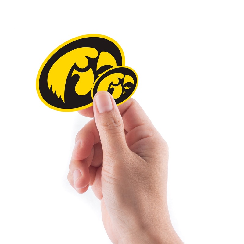 Iowa Hawkeyes – 5 Logo Minis (Mixed Sizes) – Official NCAA – Reusable Vinyl Decals