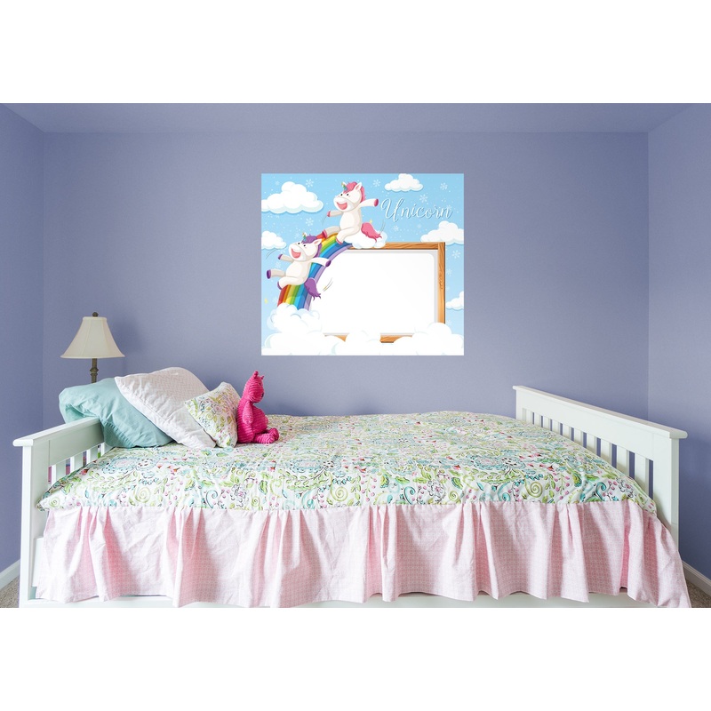Mythical Creatures  Rainbow Dry Erase            Removable Wall   Adhesive Decal