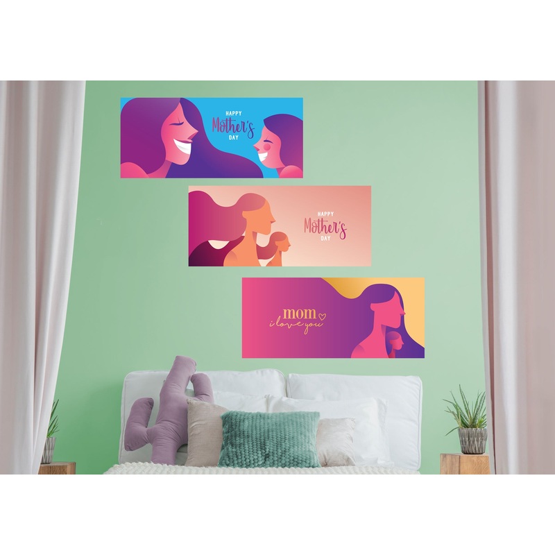 Pastel Mother and Child Collection  –  Removable Wall Decal