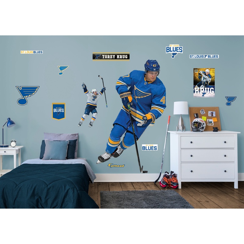 Torey Krug – RealBig Collection – Official NHL – St. Louis Blues – Reusable Vinyl Wall Decals