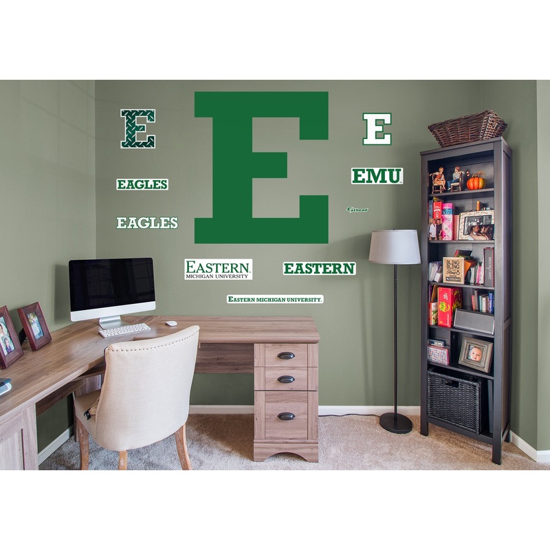 Eastern Michigan Eagles – RealBig Collection – Official NCAA – Eastern Michigan University – Reusable Vinyl Wall Decals