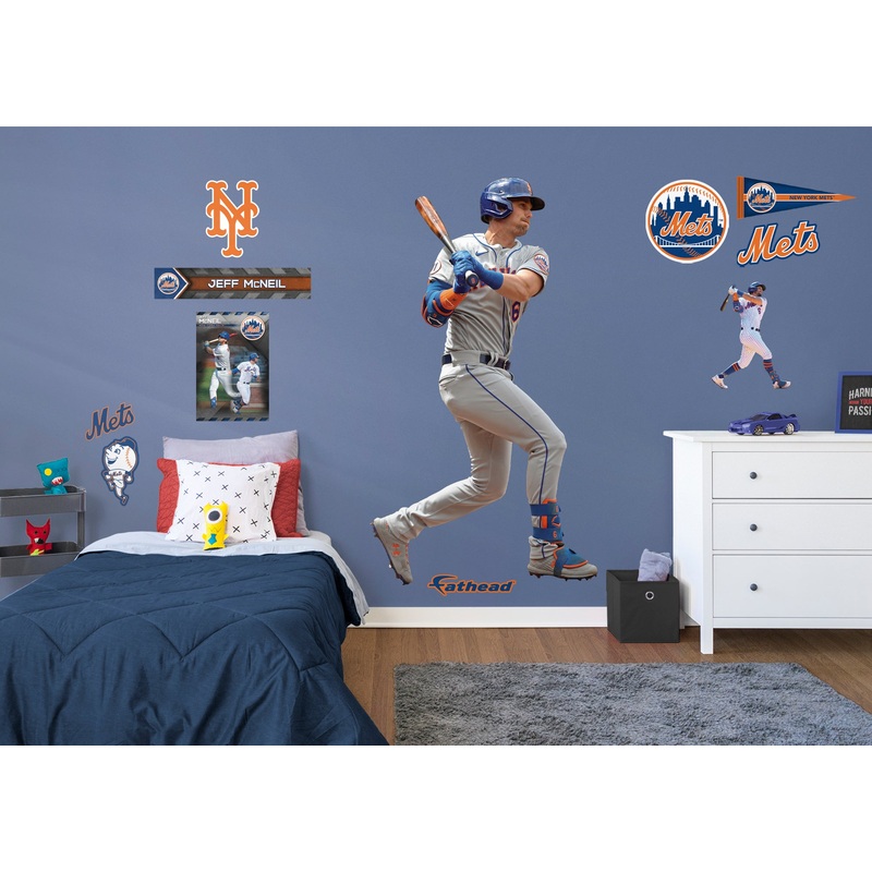 Jeff McNeil – RealBig Collection – Official MLB – New York Mets – Reusable Vinyl Wall Decals