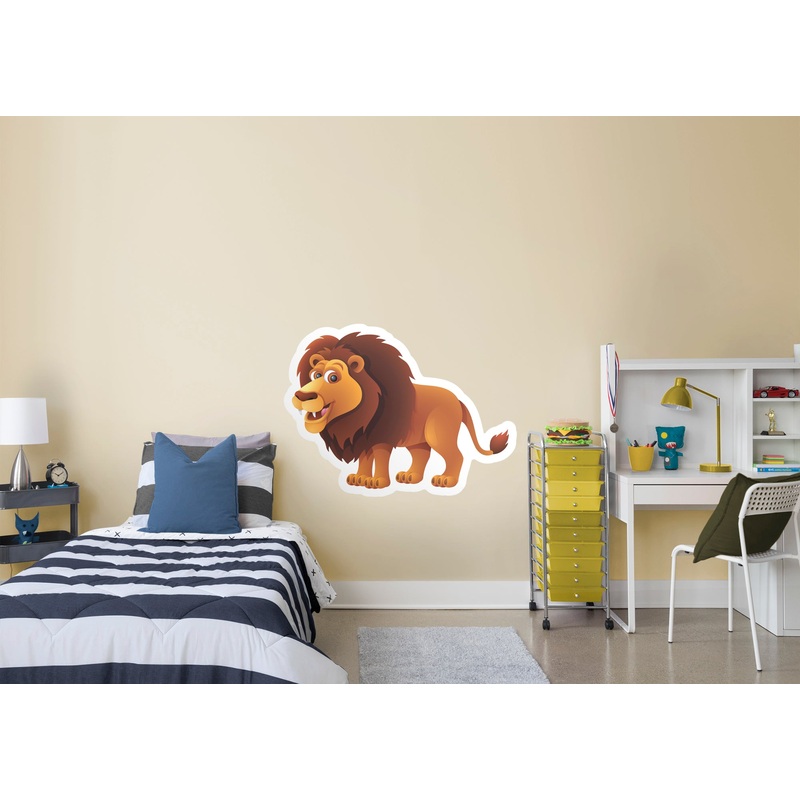Jungle:  Lion Icon        –   Removable     Adhesive Decal