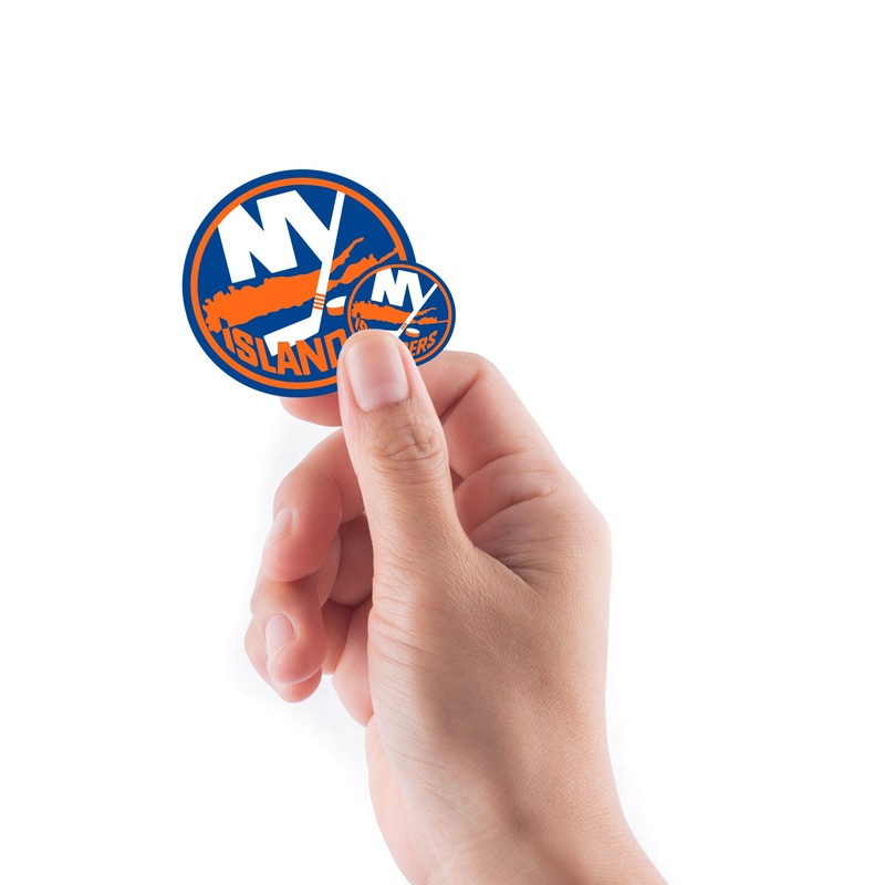 New York Islanders – 5 Logo Minis (Mixed Sizes) – Official NHL – Reusable Vinyl Decals