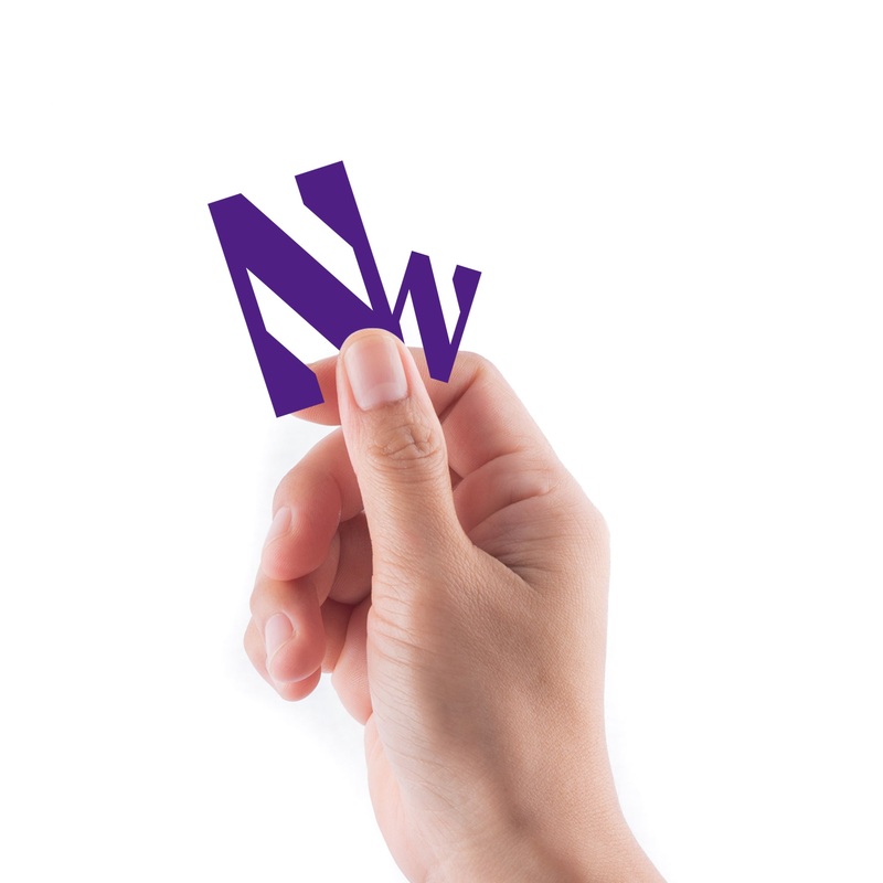 Northwestern Wildcats – 5 Logo Minis (Mixed Sizes) – Official NCAA – Reusable Vinyl Decals