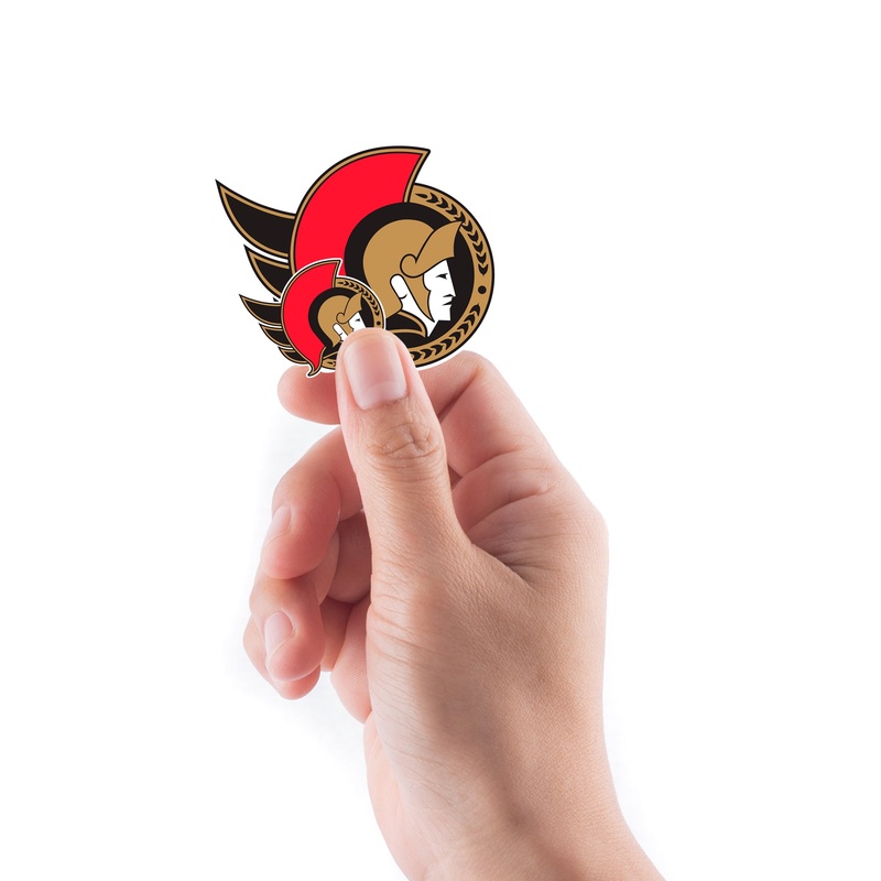 Ottawa Senators – 5 Logo Minis (Mixed Sizes) – Official NHL – Reusable Vinyl Decals