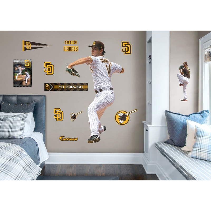 Yu Darvish – RealBig Collection – Official MLB – San Diego Padres – Reusable Vinyl Wall Decals