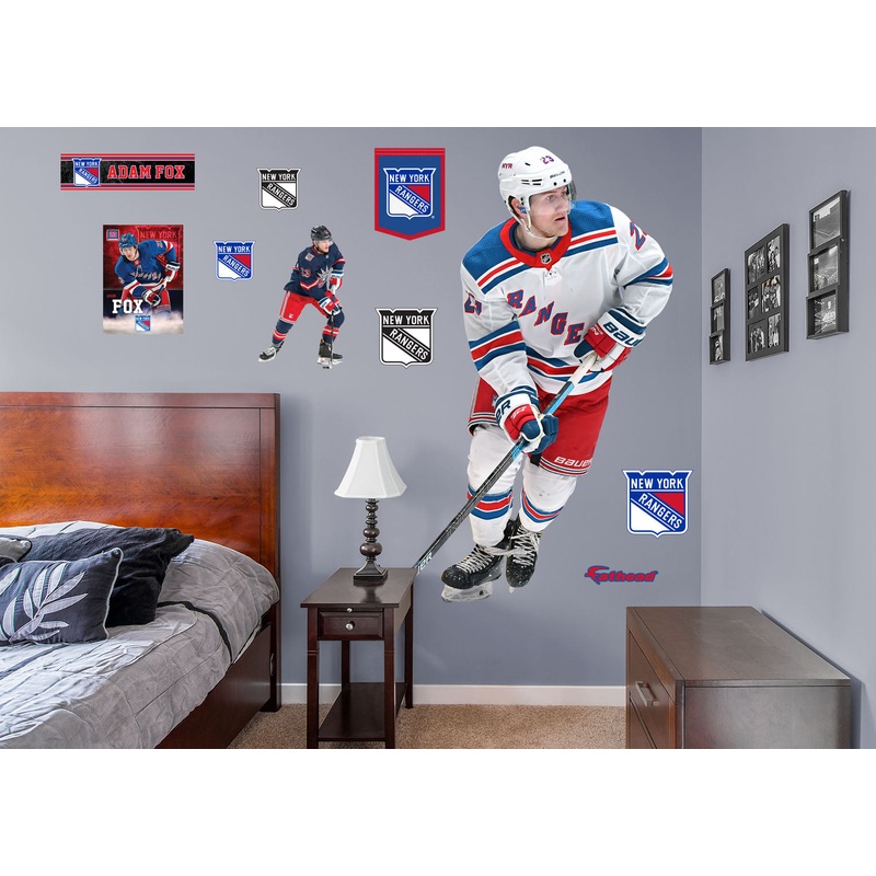Adam Fox – RealBig Collection – Official NHL – New York Rangers – Reusable Vinyl Wall Decals #1