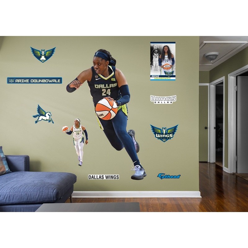 Arike Ogunbowale – RealBig Collection – Official WNBA – Dallas Wings – Reusable Vinyl Wall Decals