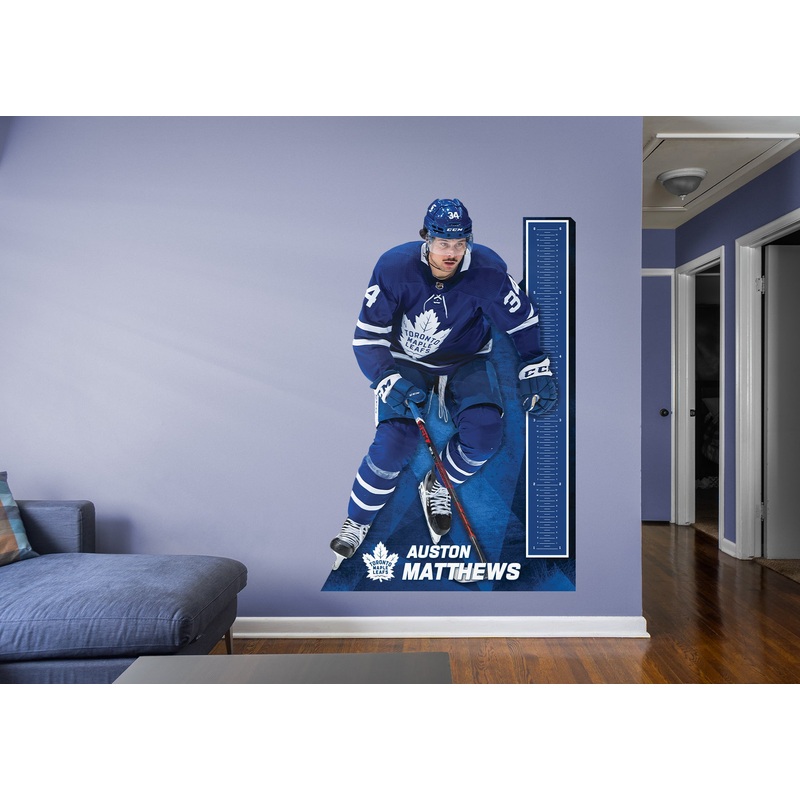 Auston Matthews – Growth Chart – Official NHL – Toronto Maple Leafs – Reusable Vinyl Wall Decal