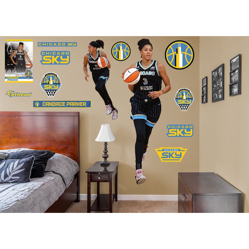 Candace Parker – RealBig Collection – Official WNBA – Chicago Sky – Reusable Vinyl Wall Decals