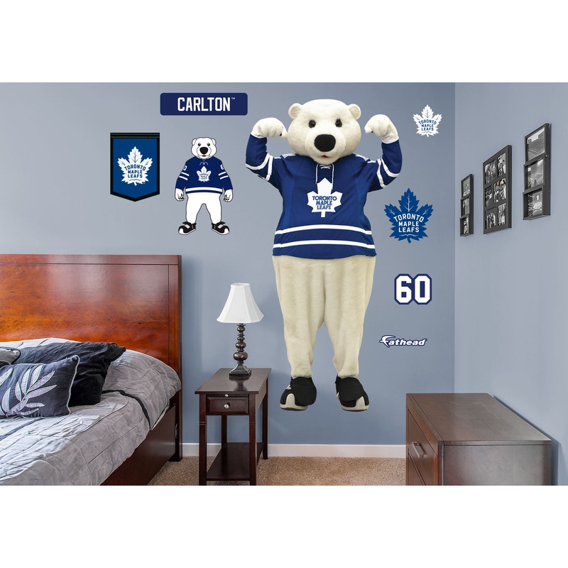 Carlton Mascot – RealBig Collection – Official NHL – Toronto Maple Leafs – Reusable Vinyl Wall Decals
