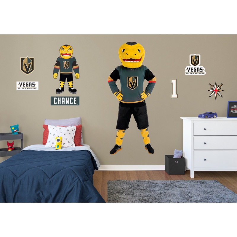 Chance Mascot – RealBig Collection – Official NHL – Vegas Golden Knights – Reusable Vinyl Wall Decals