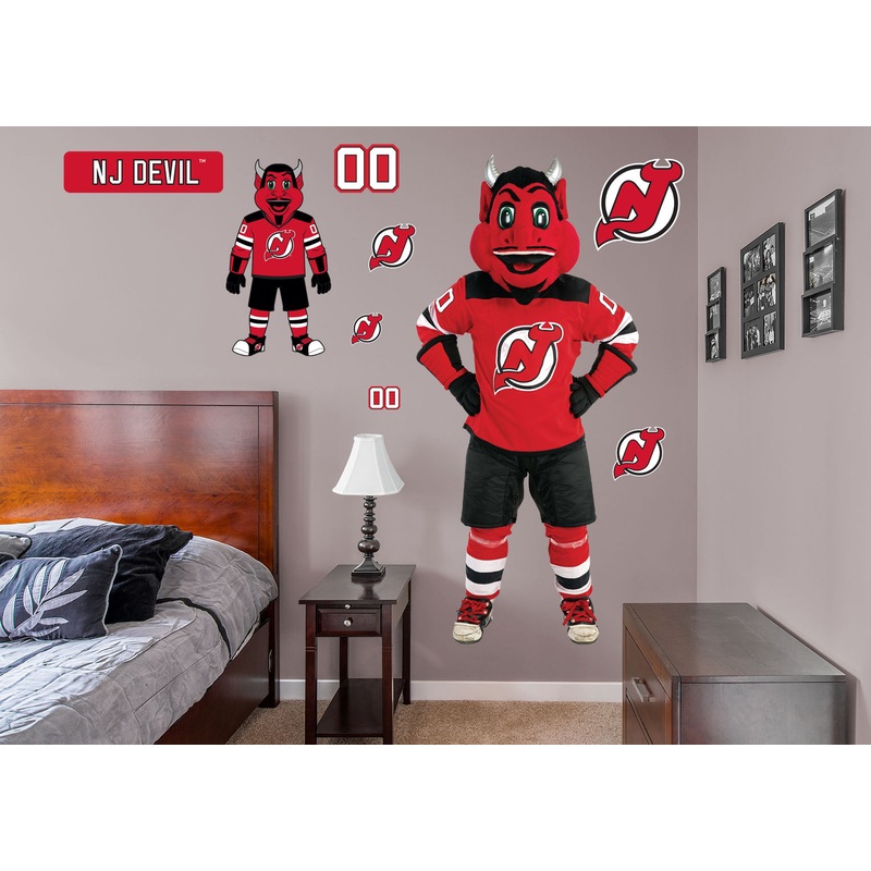 NJ Devil Mascot – RealBig Collection – Official NHL – New Jersey Devils – Reusable Vinyl Wall Decals