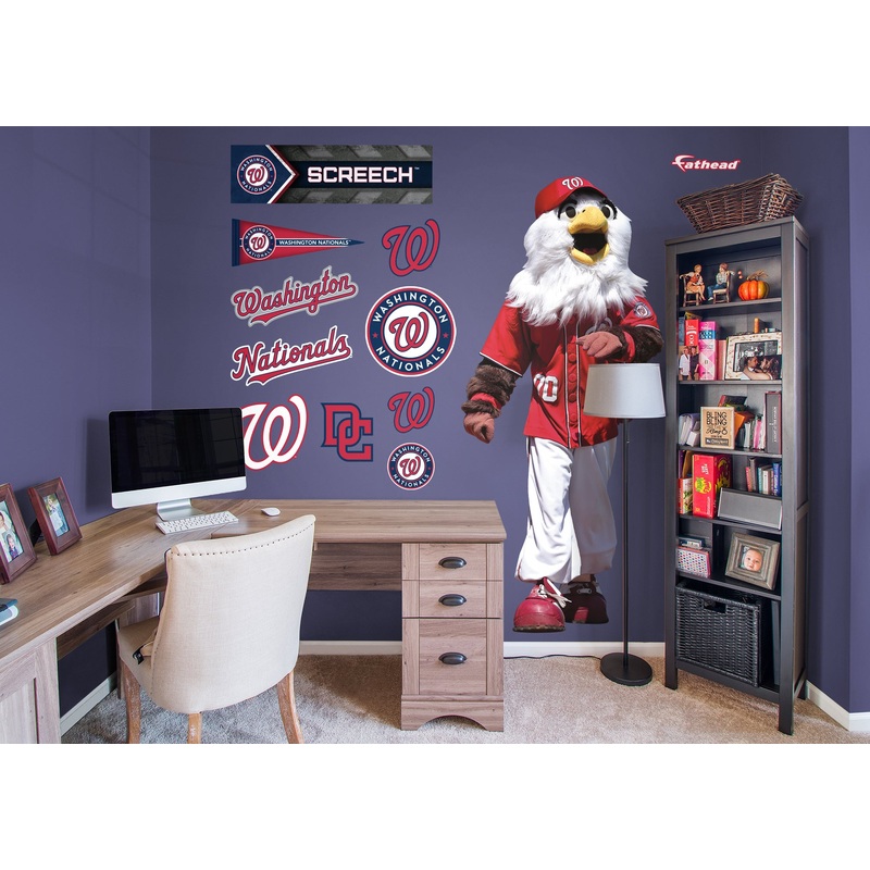 Screech Mascot – RealBig Collection – Official MLB – Washington Nationals – Reusable Vinyl Wall Decals