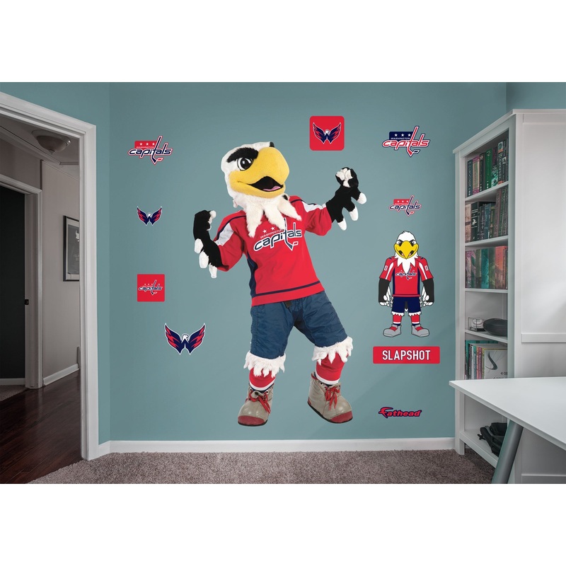 Slapshot Mascot – RealBig Collection – Official NHL – Washington Capitals – Reusable Vinyl Wall Decals