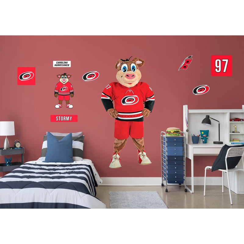 Stormy Mascot – RealBig Collection – Official NHL – Carolina Hurricanes – Reusable Vinyl Wall Decals