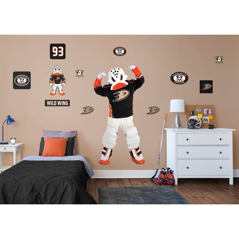 Wild Wing Mascot – RealBig Collection – Official NHL – Anaheim Ducks – Reusable Vinyl Wall Decals