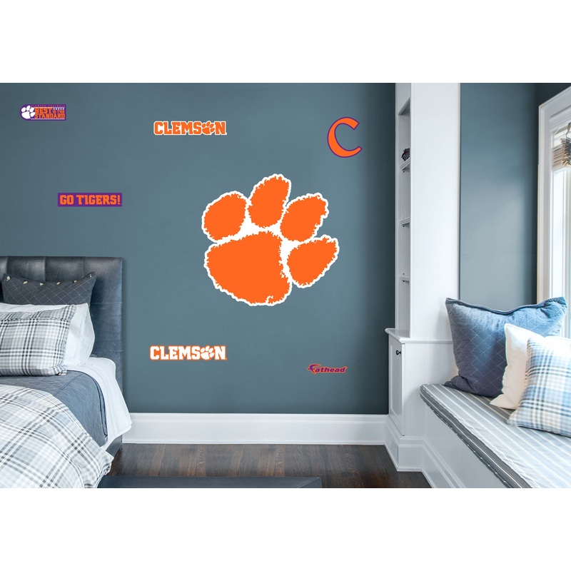 Clemson Tigers – RealBig Logo Collection – Official NCAA – Clemson Tigers – Reusable Vinyl Wall Decals