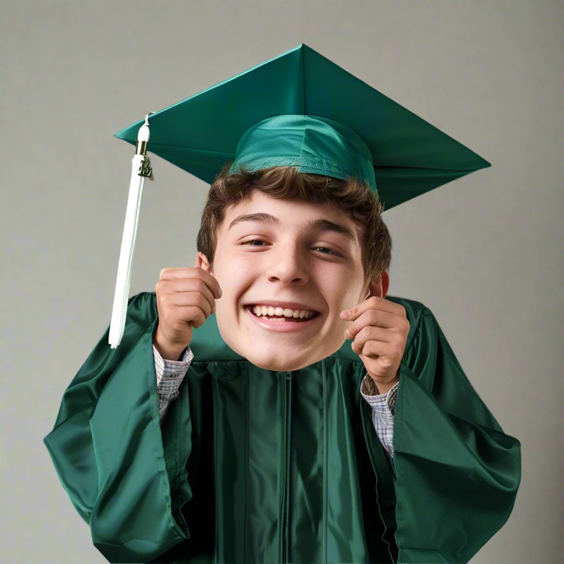 Custom – Graduation – Big Head – Cardstock Cutout