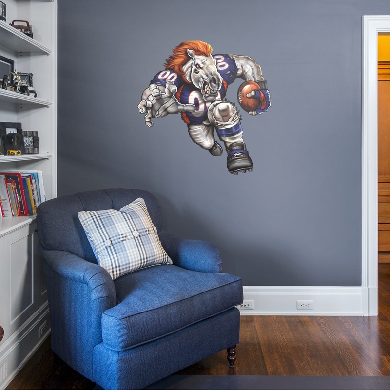 Denver Broncos – RealBig Blistering Bronco Logo Collection – Official NFL – Reusable Vinyl Wall Decals