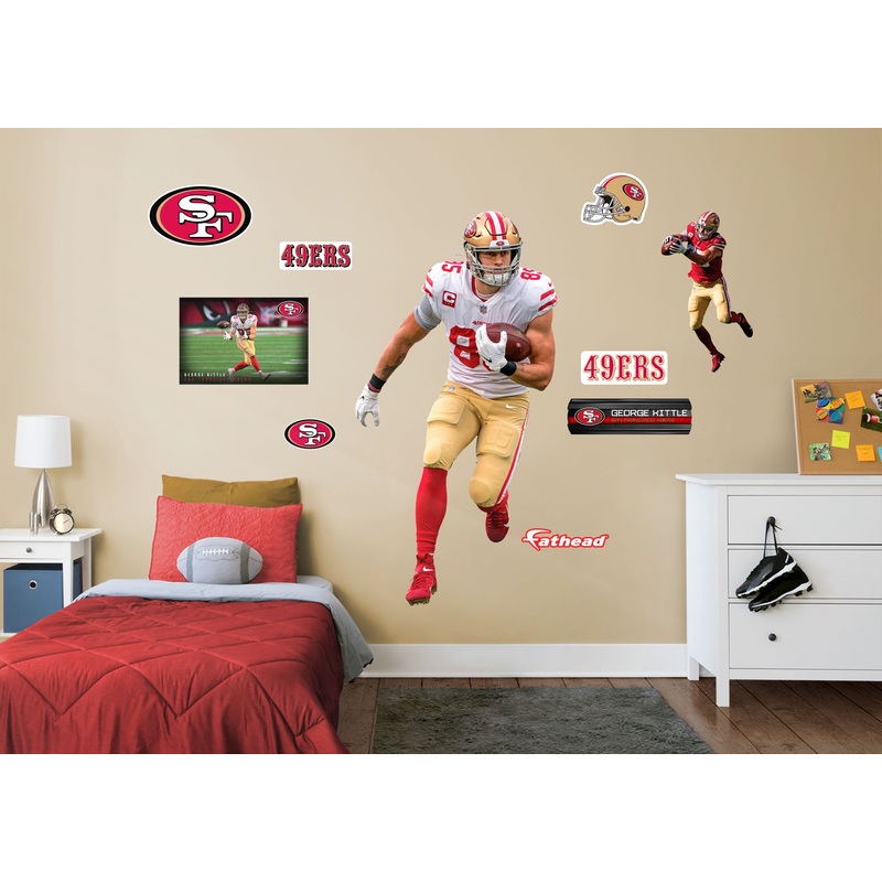George Kittle – RealBig Away Collection – Official NFL – San Francisco 49ers – Reusable Vinyl Wall Decals