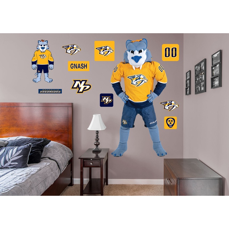 Gnash Mascot – RealBig Collection – Official NHL – Nashville Predators – Reusable Vinyl Wall Decals