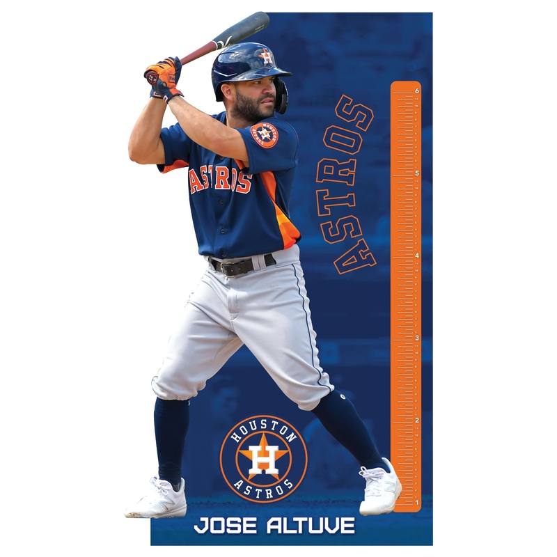 Jos Altuve – Growth Chart – Official MLB – Houston Astros – Reusable Vinyl Wall Decal