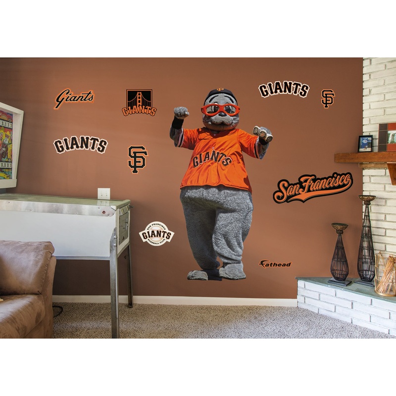Lou Seal Mascot – RealBig Collection – Official MLB – San Francisco Giants – Reusable Vinyl Wall Decals
