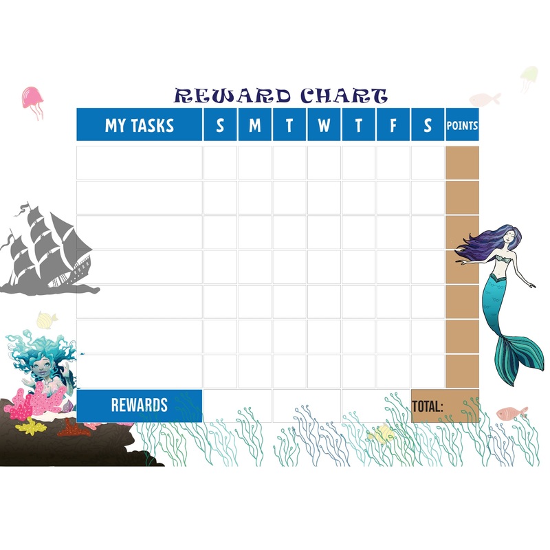 Magical Creatures: Mermaid Relax Dry Erase        –   Removable Wall   Adhesive Decal
