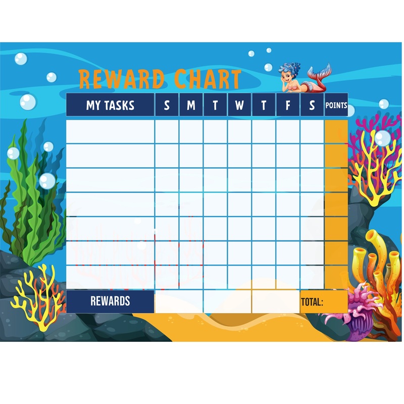 Magical Creatures: Mermaid Underwater Dry Erase        –   Removable Wall   Adhesive Decal