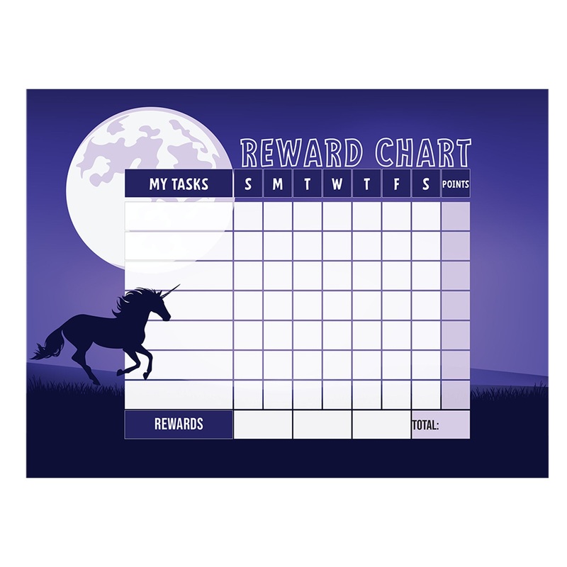 Magical Creatures: Unicorn Full moon Dry Erase        –   Removable Wall   Adhesive Decal
