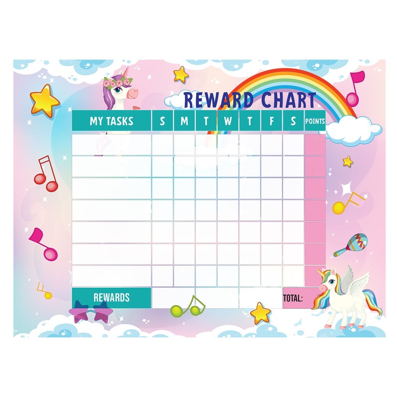 Magical Creatures: Unicorn Music Dry Erase        –   Removable Wall   Adhesive Decal