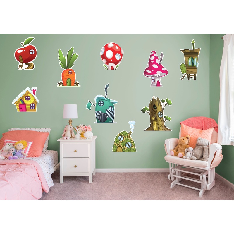 Nursery:  Houses Collection        –   Removable Wall   Adhesive Decal