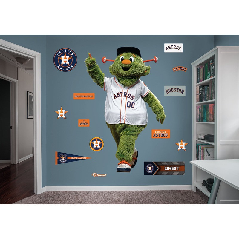 Orbit Mascot – RealBig Collection – Official MLB – Houston Astros – Reusable Vinyl Wall Decals