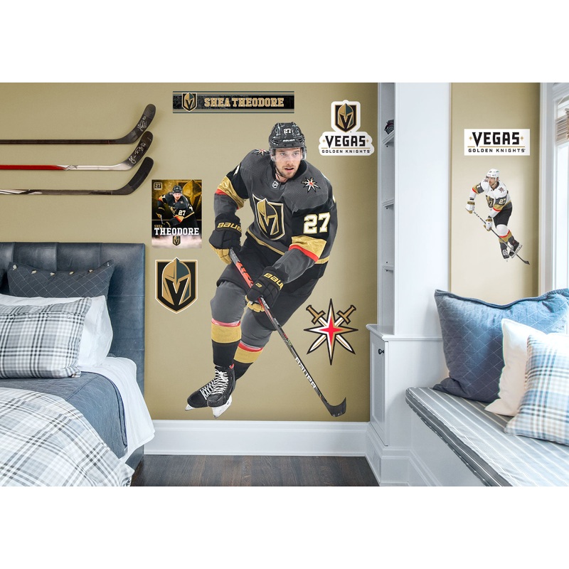 Shea Theodore – RealBig Collection – Official NHL – Vegas Golden Knights – Reusable Vinyl Wall Decals