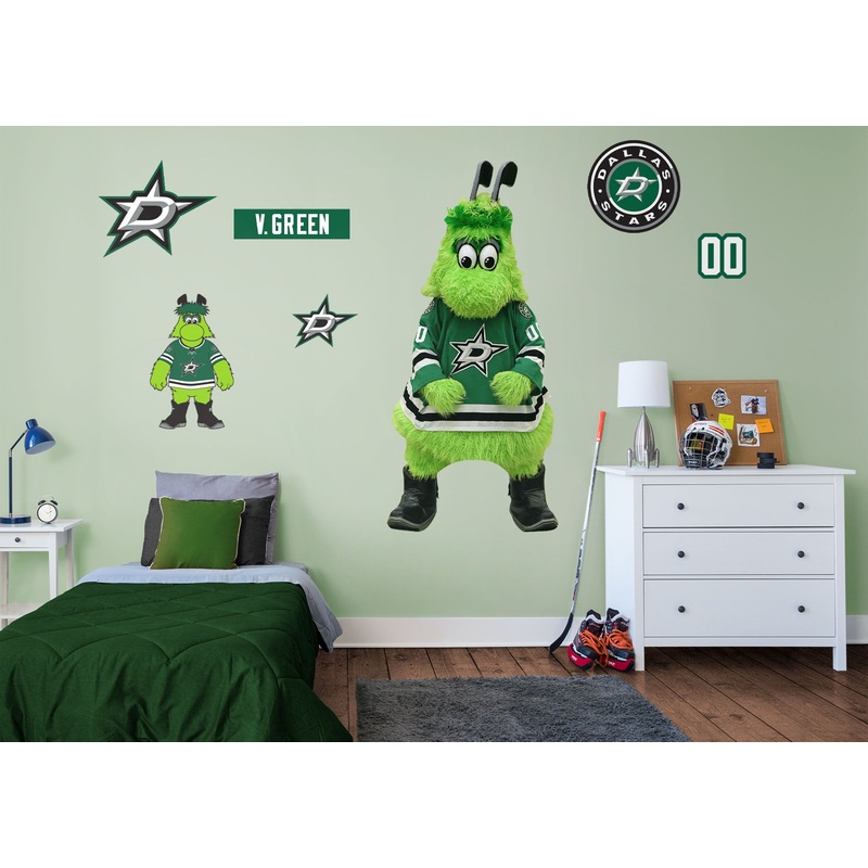 Victor E. Green – RealBig Mascot Collection – Official NHL – Dallas Stars – Reusable Vinyl Wall Decals