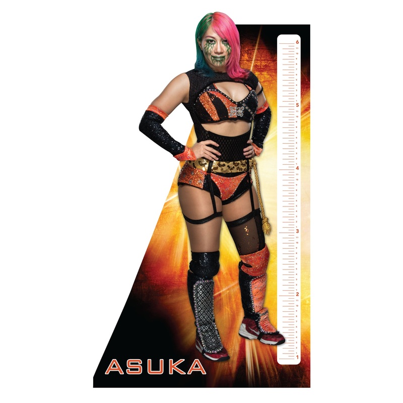Asuka – Growth Chart – Official WWE – Reusable Vinyl Wall Decal