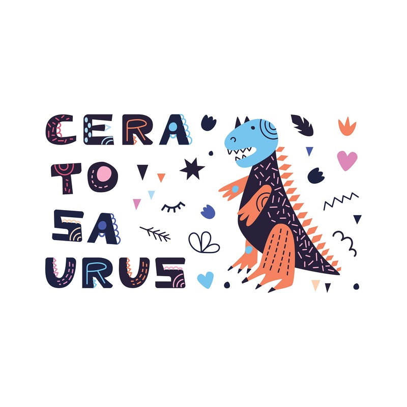Dinosaurs: Ceratosaurus Icon        –   Removable Wall   Adhesive Decal